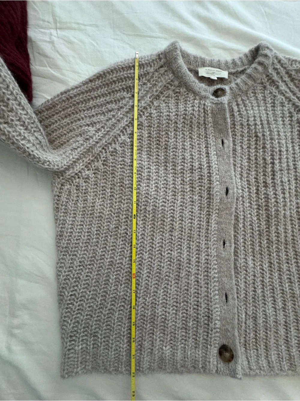 Sezane Light Beige Emile Cardigan - Picture 6 of 6
